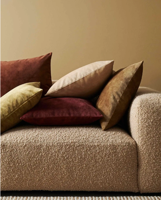 Ava Velvet Cushion - Burnish