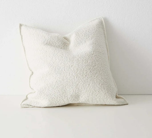 Alberto Boucle Cushion - Ivory