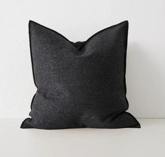 Alberto Boucle Cushion - Onyx