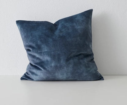 Ava Velvet Cushion - Atlantic