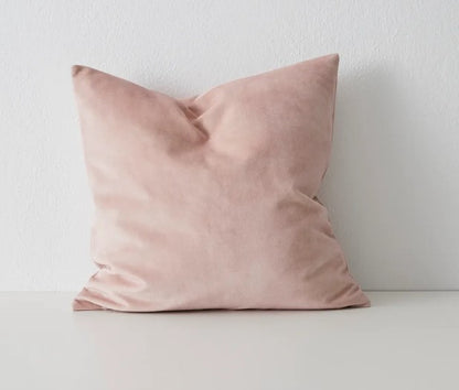 Ava Velvet Cushion - Blush