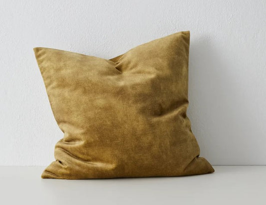 Ava Velvet Cushion - Chartreuse