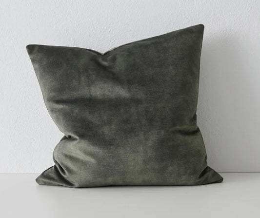 Ava Velvet Cushion - Jade