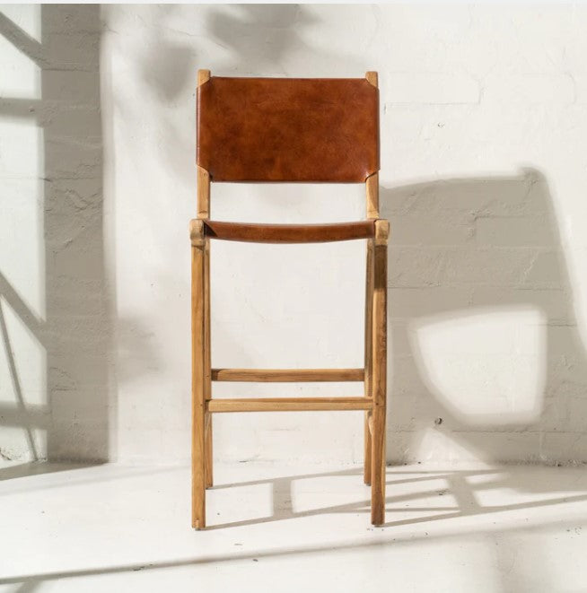 Kelile Leather Barstool