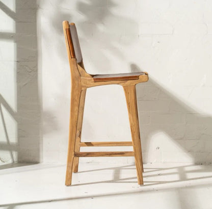 Kelile Leather Barstool