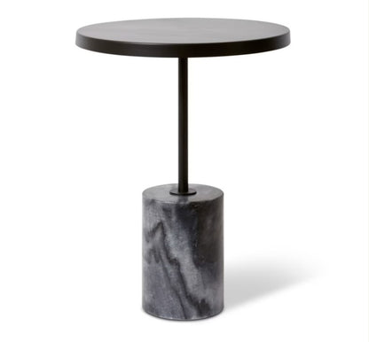 Kush Marble Side Table - Black