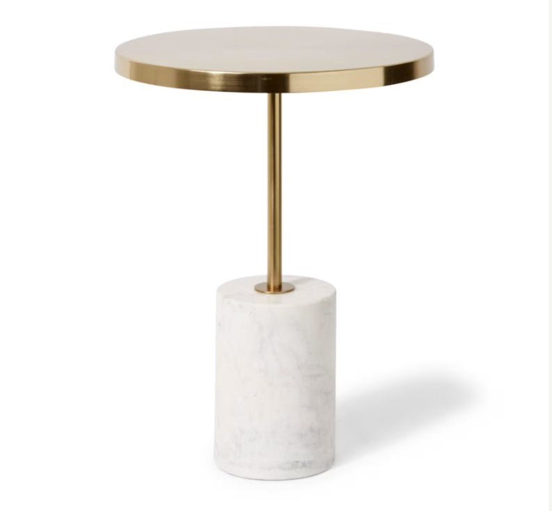 Kush Marble Side Table - Black