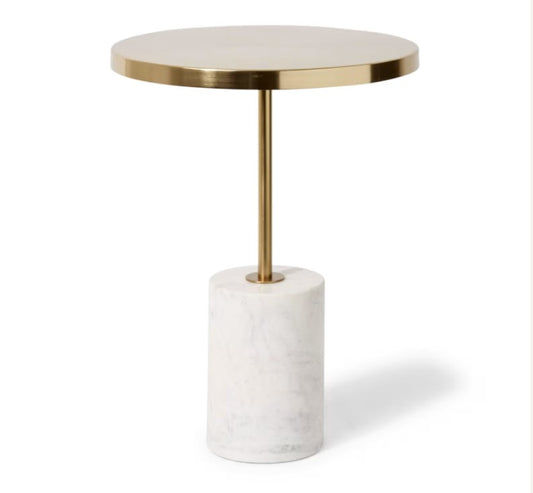 Kush Marble Side Table - Gold