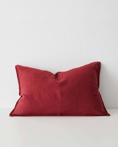 Como Linen Cushion - Rhubarb